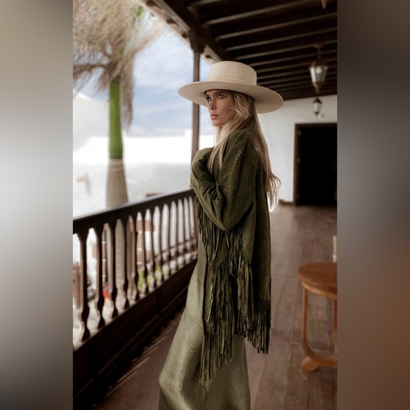 House of Dharma Fringed Lamb’s Suede Jacket - Picture 1 of 8